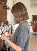 切りっぱなしボブ×mix×ハイライト