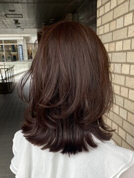 トリッカ シブヤ(TRICCA SHIBUYA) カカオブラウン×くびれミディアムレイヤー