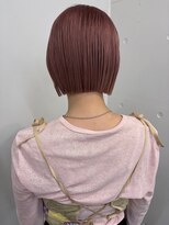 ユノ(juno)&nbsp;切りっぱなしボブ ピンクカラー