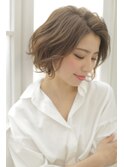 エアリーショート×ミルクティーブラウン