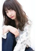 ラベンダーベージュのほつれウェーブスタイル♪