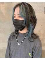 アティック ヘアーデザインアンドリラクゼーション(attic hair design&relaxation) ミント×ダークグレー