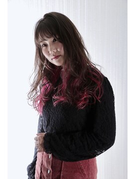 ジンク (HAIR-DESIGN ZiNK) ビビットピンクインナーカラー