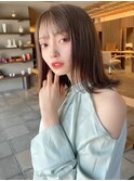 小顔カット外ハネ大人可愛い