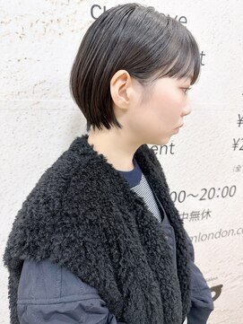 モリオ フロム ロンドン サッポロファクトリー店(morio FROM LONDON) 【morio札幌】札幌ショート 大人かわいい黒髪丸みショートボブ