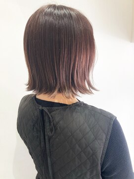 ウクラ バイ レシッド 池袋(uchla by rcid) チェリーブラウン/外ハネボブ/切りっぱなしボブ/ワンカールボブ