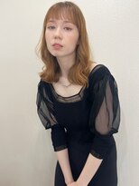 マリアバイアフロート(Maria by AFLOAT) 【山田】オレンジベージュ鎖骨ミディアムカール