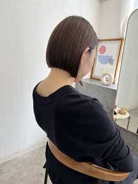 ネルケ 立川(nelke) パツっとラインボブ_ネビージュこなれミディ20代30代40代