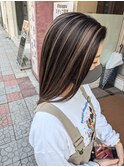 #ハイライト#バレイヤージュ#外国人風カラー#ミルクティー