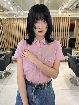 アクアオモテサンドウ(ACQUA omotesando) △ラベンダーグレージュレイヤーカットウルフカット姫カット