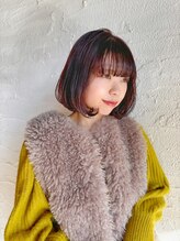 ラフ バイ マグ 南松本(R.A.F. by Mag) 20代30代大人可愛いエアリーボブピンクブラウン透明感