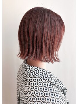 クイントネオリーブ 自由が丘正面口店(quint:neolive) 切りっぱなしボブピンクベージュ　自由が丘　自由が丘駅