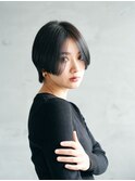 髪質改善＊黒髪ワンレンマッシュショート＊美髪【Zina宮益坂】