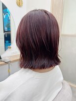 シアエミュー 新越谷店(SHEER emu)&nbsp;レッドオレンジくびれボブ