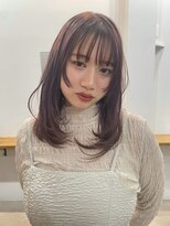 アンドレ ヘア デザイン(Andre Hair Design)&nbsp;顔周りレイヤーダブルカラーピンクベージュアッシュ