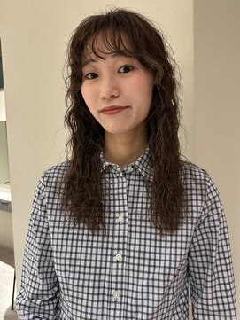 ノラギンザユー(NORA GINZA/U) ロングパーマウルフパーマレイヤーパーマ顔周りレイヤーカット