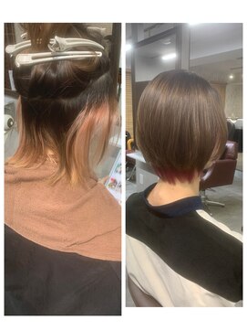 アヤメ(ayame) 【ayame大泉学園】デザインカラー_インナーブリーチ_ショート_4