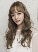 韓国/髪質改善/レイヤーカット/セミロング/小顔/透明感カラー