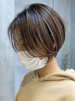 エリマ 横浜西口(elima)&nbsp;横浜白髪染め切りっぱなしボブヘーゼルブラウンココアブラウン