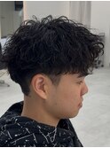 波巻きツイストスパイラルツイスパスパイラルパーマ刈り上げ
