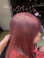 ジップ 緑店(zip)&nbsp;ピンクベージュ×20代愛されロング