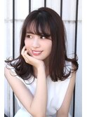 ココアブラウン イノアカラー ストレート外ハネ【坂根】