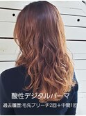 酸性デジタルパーマ☆履歴毛先ブリーチ2回＋1回/ランダムパーマ