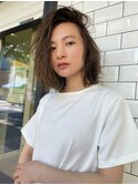 クセ毛ミディアム