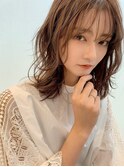 シースルーバング 無造作 ベビーウルフ レイヤーミディアム