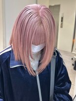 ベレーザ 渋谷(BELEZA)&nbsp;3331ベビーピンクバイカラーオン眉ビビッドカラーこなれヘア