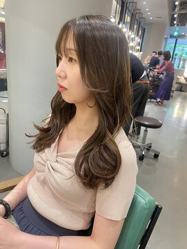 ウノプリール 茶屋町店(unopulir) 大人綺麗めオリーブベージュ＊くびれロングレイヤー