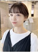マッシュショート_斜めバンググレージュカラーシルキー_59347