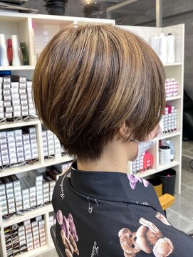 キャラ 池袋本店(CHARA) ハイライトショコラベージュショートボブ【池袋/ボブ/ショート】