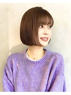 アンク(ank) 大人可愛い20代30代40代小顔ボブ/きりっぱなしボブ/大人ミニボブ