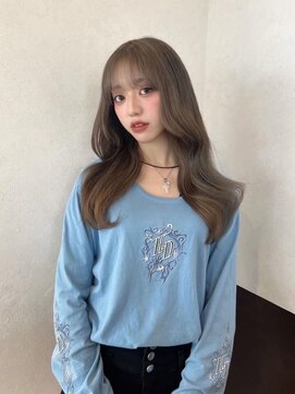 アース コアフュールボーテ 上越店(EARTH coiffure beaute) ブラウングレージュ_くびれ_ワンホンヘア_透明感