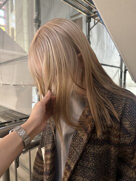 ノラ シブヤ(NORA) 【木原】ルーツカラーデザインカラーブロンドベージュ