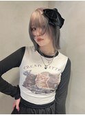黒髪/ボブルフ/ネビージュ/小顔/ワンレン/梅田/髪質改善/前髪