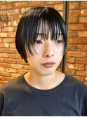 ショート　黒髪ショート　マッシュショート