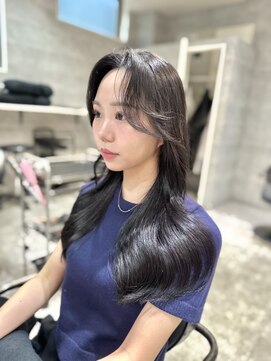 アクション 心斎橋店(ACTION) 20代30代大人可愛いレイヤーカット　韓国ヘア　アッシュグレー