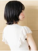 似合わせカット美髪黒髪外ハネミニウルフボブ308W北浦和20代30代