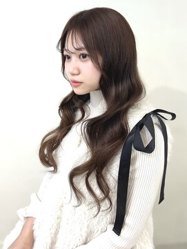 ユーフォリア 銀座(Euphoria) 【Conomi】艶カラー モカブラウン 銀座 顔周りレイヤー 韓国ヘア