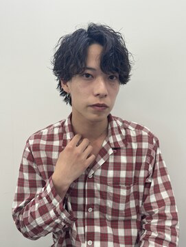 ロンド ローガン 名駅(Lond LOGAN) スパイラルパーマセンターパートウルフ