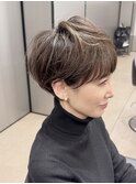40代50代60代白髪マッシュショートボブ大人美人くびれ髪質改善