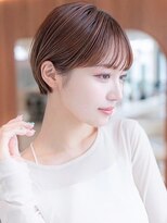 20代30代大人美人ショートボブ/小顔ショートヘア/マロンベージュ