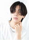 アッシュブラック伸ばしかけメンズショートA越谷