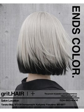 グリット ヘアープラス(grit.HAIR|+) 【grit.】裾カラー/ホワイト/ブリーチ/ボブ/郡山
