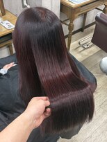 シェノン 近鉄奈良店(CHAINON)&nbsp;ワンホンレイヤー/ミルクティーブロンド/ダークブルー/近鉄奈良