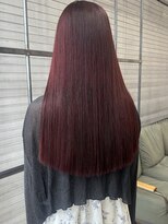 ロックス バイ マグ 松本(rocks BY MAG)&nbsp;ワインレッド艶髪透け感カラー大人ロング美髪