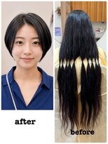エメールヘア(aimere hair) 堺市からご来店♪ヘアドネーションショートボブ