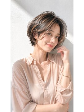 アッシュ 学芸大学店(Ash) ショートボブ/大人女性/白髪ぼかし/アッシュベージュ/脱白髪染め
